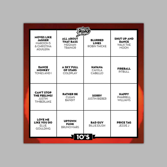 Disco Bingo The 10s Edition
