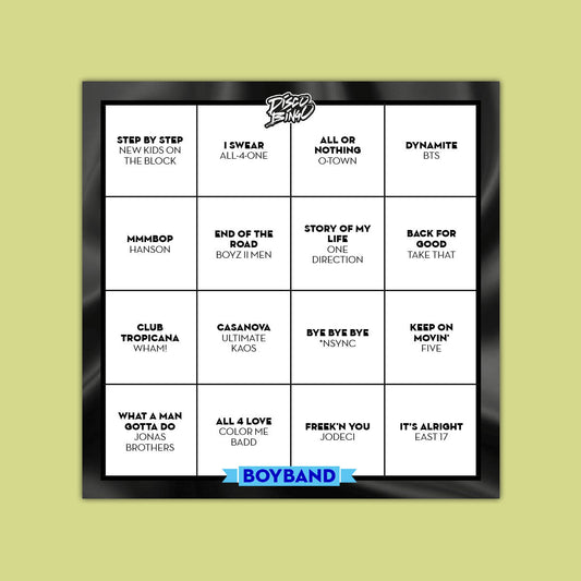 Disco Bingo The Boyband Edition