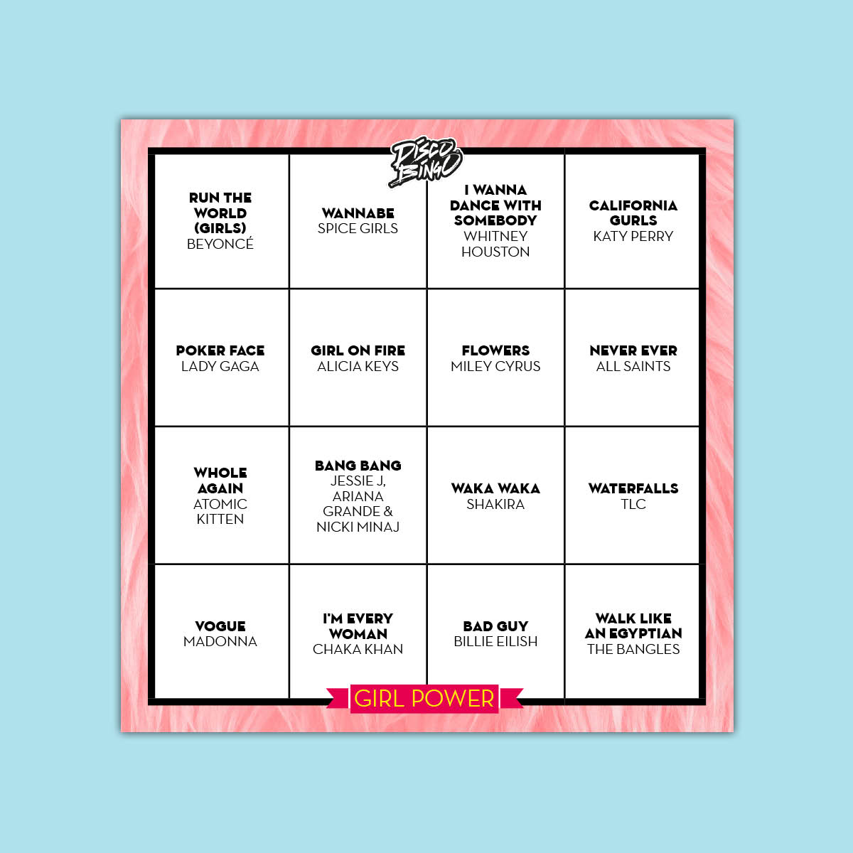 Disco Bingo Die Girl Power Edition