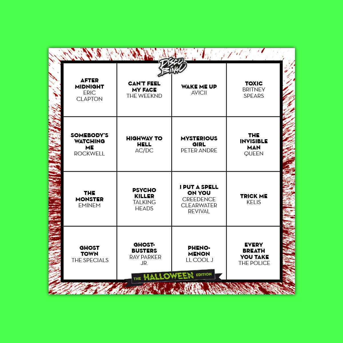 Disco Bingo Die Halloween-Edition