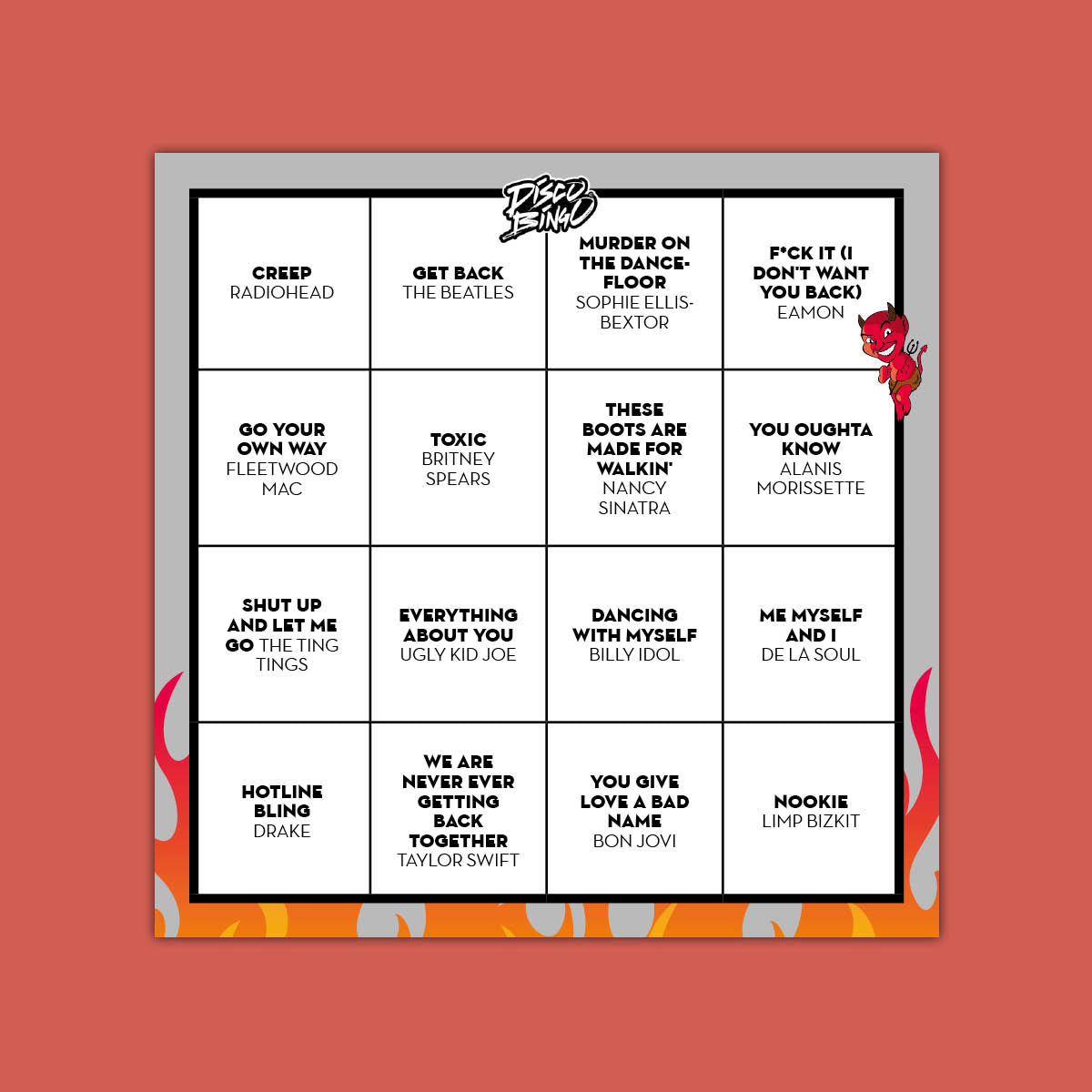 Disco Bingo The Hate Edition (a.k.a. The ANTI Valentine Edition)