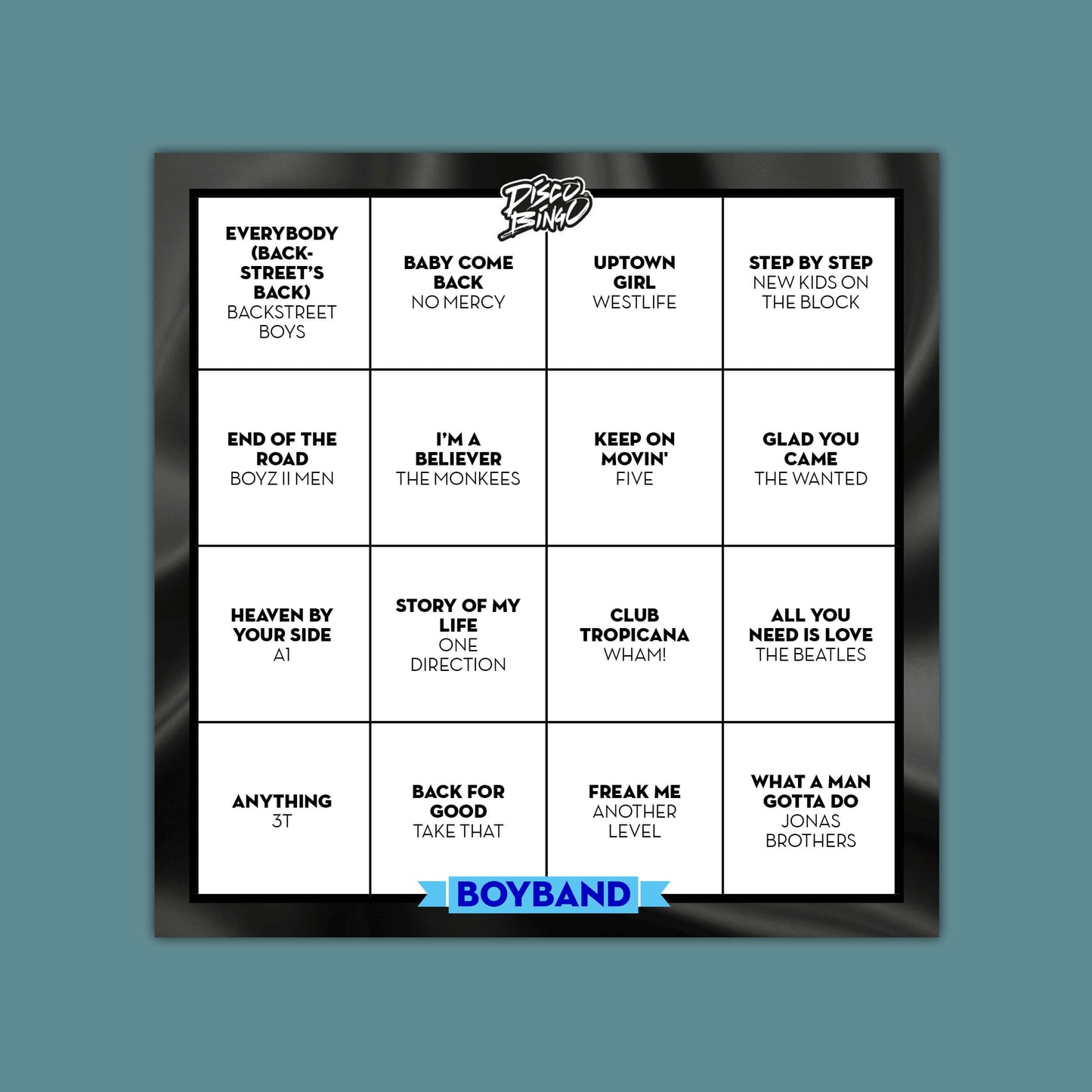 Disco Bingo The Girls USA Spielbox für Jungen