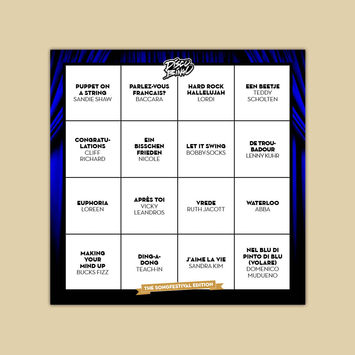 Disco Bingo Die Eurovision Edition