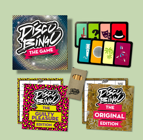 Disco Bingo Game Box – muziekbingo voor thuis