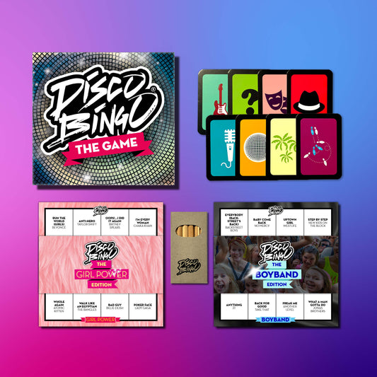 Disco Bingo The Girls USA Spielbox für Jungen
